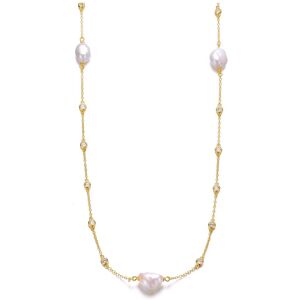 Genevive 14K Over Silver 14.5-15mm Pearl Necklace NoColor NoSize