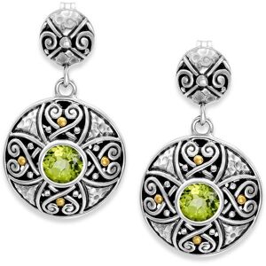 Samuel B. 18K & Silver 0.90 ct. tw. Peridot Drop Earrings NoColor NoSize