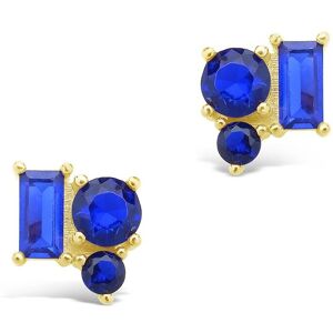 Sterling Forever 14K Over Silver CZ Cluster Studs NoColor NoSize