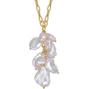 Genevive 14K Over Silver Pearl Necklace NoColor NoSize