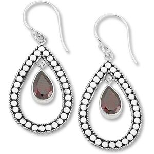 Samuel B. Silver 0.80 ct. tw. Garnet Earrings NoColor NoSize