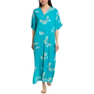 N Natori Ginkgo Challis Printed Satin Blue s N Natori Ginkgo Challis Printed Satin Blue s