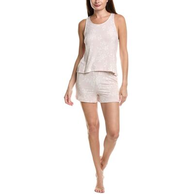 NATORI EDIT 2pc Aria Printed Rib Cami & Short Set Pink s NATORI EDIT 2pc Aria Printed Rib Cami & Short Set Pink s