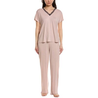 N Natori Dahlia Short Sleeve Pajama Set Pink m N Natori Dahlia Short Sleeve Pajama Set Pink m