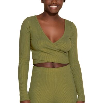 Cosabella Britt Cross Front Top Green l Cosabella Britt Cross Front Top Green l