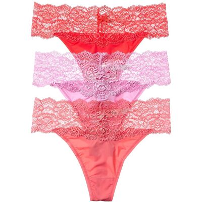 Skarlett Blue Set of 3 Goddess Thong Pink XL Skarlett Blue Set of 3 Goddess Thong Pink XL