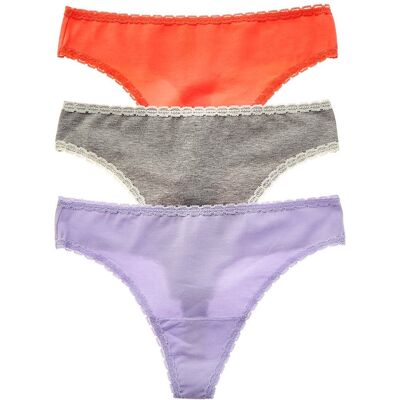 Skarlett Blue Set of 3 Adorned Thong Red xs Skarlett Blue Set of 3 Adorned Thong Red xs
