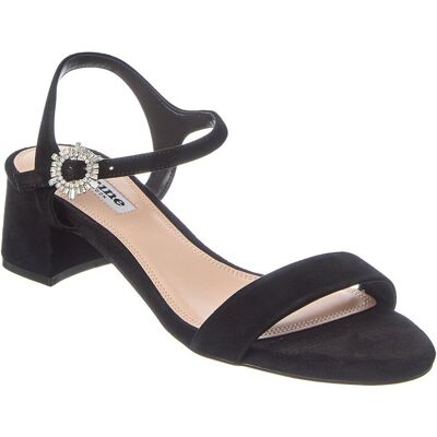Dune London Measure Suede Heeled Sandal Black 40 Dune London Measure Suede Heeled Sandal Black 40