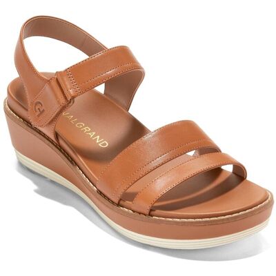Cole Haan OG Peyton Flatform Leather Wedge Sandal NoColor 6.5 Cole Haan OG Peyton Flatform Leather Wedge Sandal NoColor 6.5