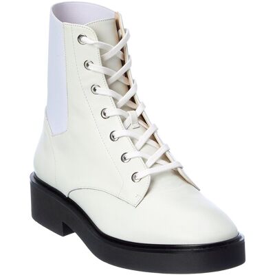 Stuart Weitzman Henley Leather Bootie White 7.5 Stuart Weitzman Henley Leather Bootie White 7.5