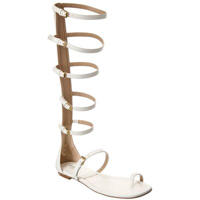 Michael Kors Collection Juliette Leather Gladiator Sandal White 35 Michael Kors Collection Juliette Leather Gladiator Sandal White 35