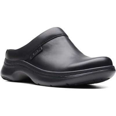 Clarks ClarksPro Clog Leather Clog Black 7 Clarks ClarksPro Clog Leather Clog Black 7