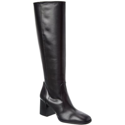 Stuart Weitzman Nola Zip Leather Knee-High Boot Black 7.5 Stuart Weitzman Nola Zip Leather Knee-High Boot Black 7.5