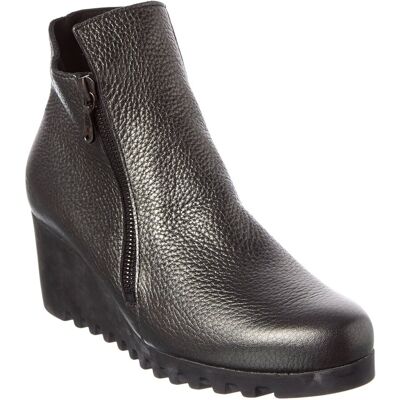 Arche Laelem Leather Wedge Bootie Silver 41 Arche Laelem Leather Wedge Bootie Silver 41