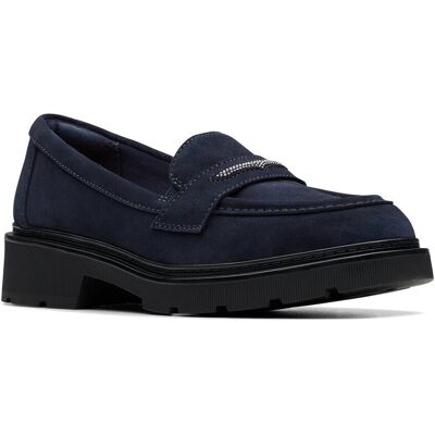 Clarks Collection Lauryl Step Suede Loafer Blue 5 Clarks Collection Lauryl Step Suede Loafer Blue 5