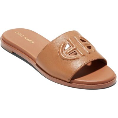 Cole Haan Flynn Leather Slide Sandal Beige 6.5 Cole Haan Flynn Leather Slide Sandal Beige 6.5