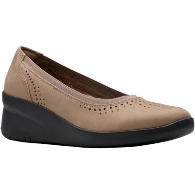 Clarks Suttyn Kaylie Nubuck Wedge NoColor 7.5 Clarks Suttyn Kaylie Nubuck Wedge NoColor 7.5