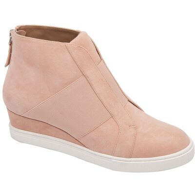 LINEA Paolo Amber-L Suede Wedge Sneaker Pink 10 LINEA Paolo Amber-L Suede Wedge Sneaker Pink 10