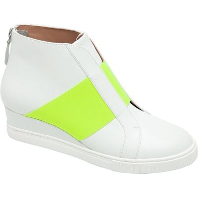 LINEA Paolo Amber-L Leather Wedge Sneaker White 11 LINEA Paolo Amber-L Leather Wedge Sneaker White 11