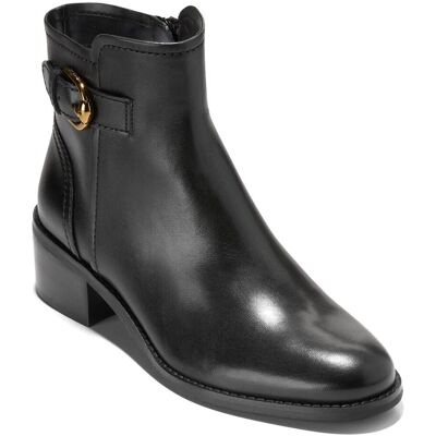 Cole Haan Hanover Leather Bootie Black 7 Cole Haan Hanover Leather Bootie Black 7