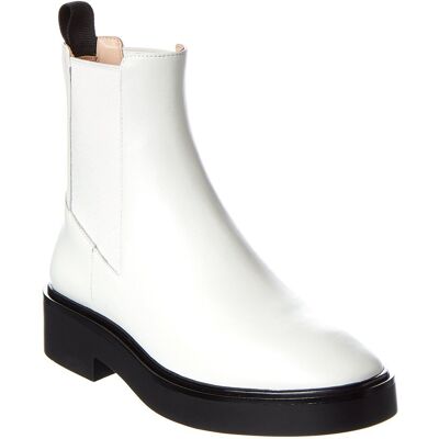 Stuart Weitzman Henley Leather Bootie White 8 Stuart Weitzman Henley Leather Bootie White 8
