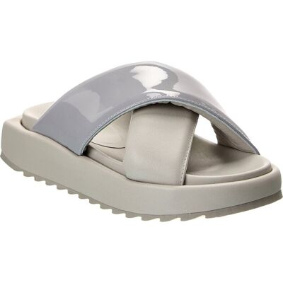 Gia Borghini Rosie Leather Platform Sandal Grey 36 Gia Borghini Rosie Leather Platform Sandal Grey 36