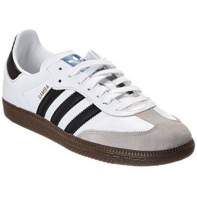 adidas Men's Samba Blanche Leather & Suede Sneaker White 8 adidas Men's Samba Blanche Leather & Suede Sneaker White 8