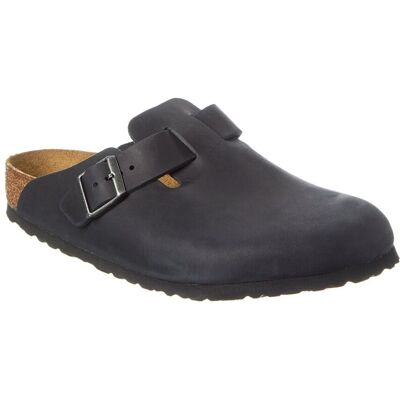 Birkenstock Boston BS Oiled Leather Clog Black 43 Birkenstock Boston BS Oiled Leather Clog Black 43
