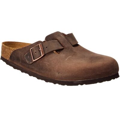 Birkenstock Boston BS Leather Clog Brown 41 Birkenstock Boston BS Leather Clog Brown 41
