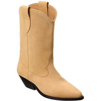 Isabel Marant Duerto Suede Cowboy Boot Beige 36 Isabel Marant Duerto Suede Cowboy Boot Beige 36