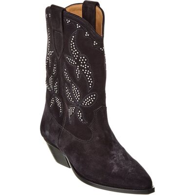 Isabel Marant Duerto Suede Cowboy Boot Black 37 Isabel Marant Duerto Suede Cowboy Boot Black 37