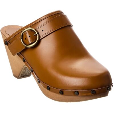 Isabel Marant Tiya Leather Clog Brown 40 Isabel Marant Tiya Leather Clog Brown 40