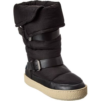Isabel Marant Zenora Nylon & Leather Snow Boot Blue 39 Isabel Marant Zenora Nylon & Leather Snow Boot Blue 39