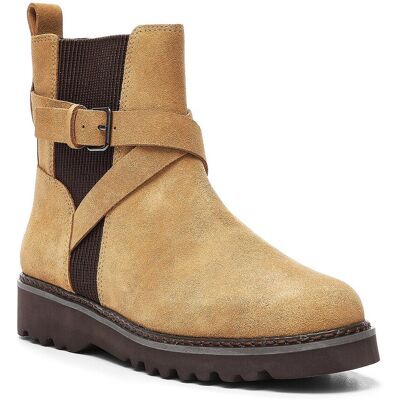Donald Pliner Captain Leather & Suede Bootie NoColor 8 Donald Pliner Captain Leather & Suede Bootie NoColor 8