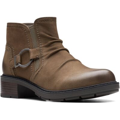 Clarks Hearth Faye Leather Bootie NoColor 5.5 Clarks Hearth Faye Leather Bootie NoColor 5.5