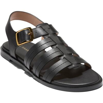 Cole Haan Flynn Fisherman Leather Sandal Black 7 Cole Haan Flynn Fisherman Leather Sandal Black 7