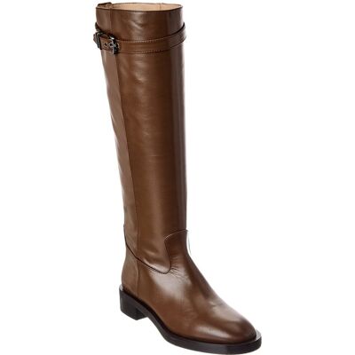 Stuart Weitzman Maverick Leather Knee-High Boot Brown 10 Stuart Weitzman Maverick Leather Knee-High Boot Brown 10