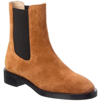 Stuart Weitzman Lenora Suede Chelsea Bootie Brown 9 Stuart Weitzman Lenora Suede Chelsea Bootie Brown 9