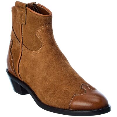 See by Chloe Suede & Leather Bootie Brown 38.5 See by Chloe Suede & Leather Bootie Brown 38.5