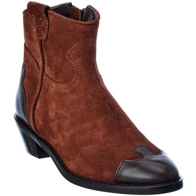 See by Chloe Suede & Leather Bootie Brown 37 See by Chloe Suede & Leather Bootie Brown 37