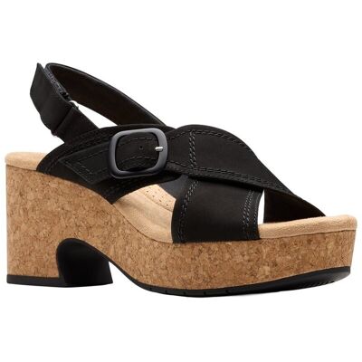 Clarks Nerisa Pace Nubuck Wedge Sandal NoColor 10 Clarks Nerisa Pace Nubuck Wedge Sandal NoColor 10