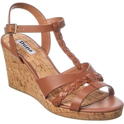 Dune London Koali Leather Wedge Sandal Beige 36 Dune London Koali Leather Wedge Sandal Beige 36
