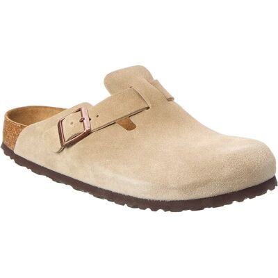 Birkenstock Boston Soft Footbed Suede Sandal Beige 36 Birkenstock Boston Soft Footbed Suede Sandal Beige 36