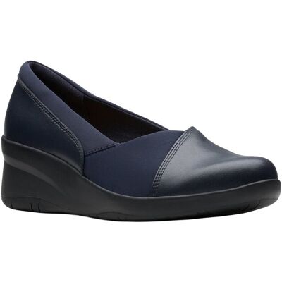 Clarks Suttyn Walk Leather Wedge NoColor 7.5 Clarks Suttyn Walk Leather Wedge NoColor 7.5