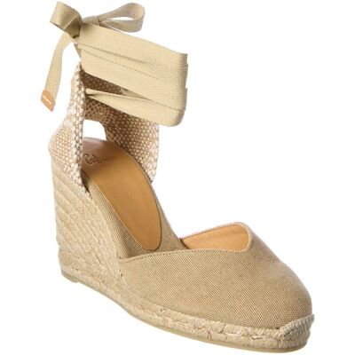 Castaer Chiara Canvas Wedge Sandal Beige 40 Castaer Chiara Canvas Wedge Sandal Beige 40