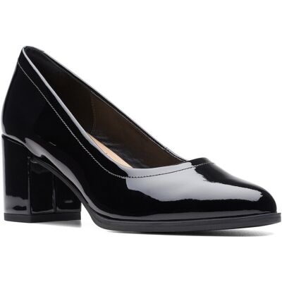 Clarks Freva55 Court Leather Flat Black 6.5 Clarks Freva55 Court Leather Flat Black 6.5