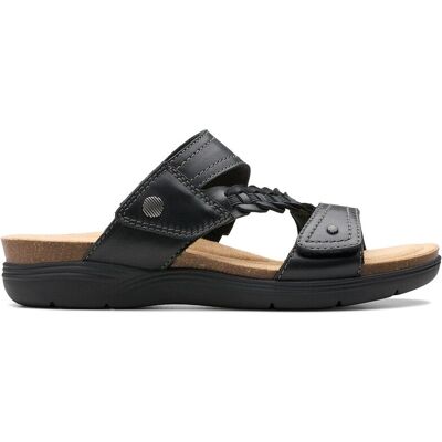 Clarks April Raelyn Leather Sandal Black 7.5 Clarks April Raelyn Leather Sandal Black 7.5
