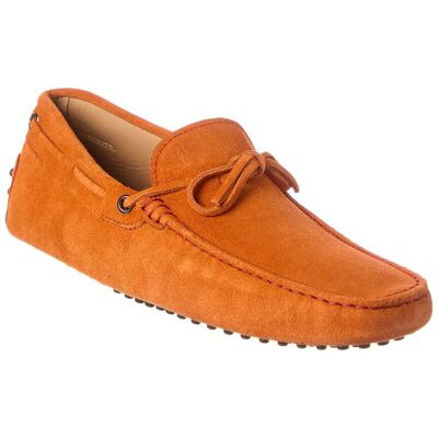 TOD's TODs New Laccetto New Gommini Suede Loafer Orange 6.5 TOD's TODs New Laccetto New Gommini Suede Loafer Orange 6.5
