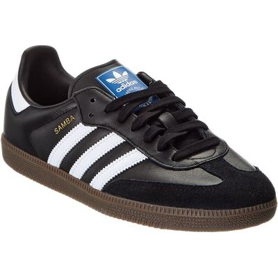 adidas Men's Samba Noir Leather & Suede Sneaker Black 7.5 adidas Men's Samba Noir Leather & Suede Sneaker Black 7.5