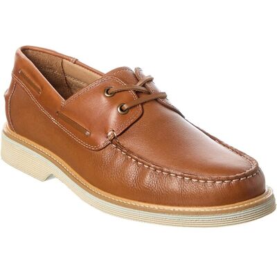 Donald Pliner Foster Leather Boat Shoe Brown 8.5 Donald Pliner Foster Leather Boat Shoe Brown 8.5